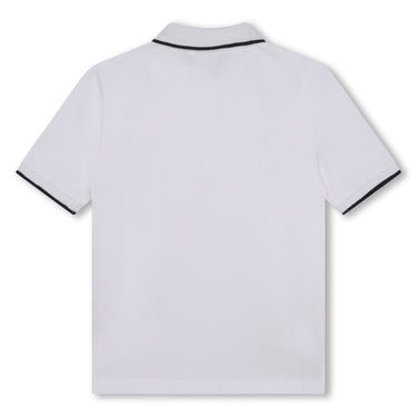 Playera Polo para niños y adolescentes blanca Boss permanent